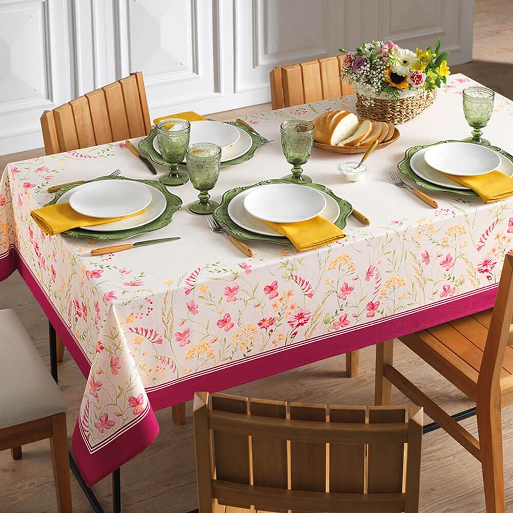 toalha de mesa flores do campo