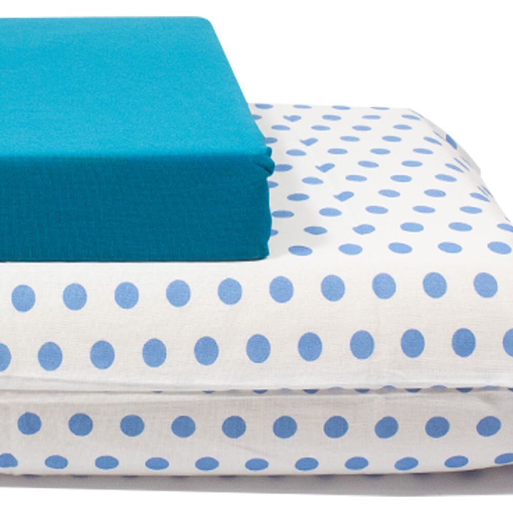 jogo de cama bolas azuis lencol azul 3