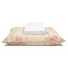 jogo de cama flores bege lencol banco 1