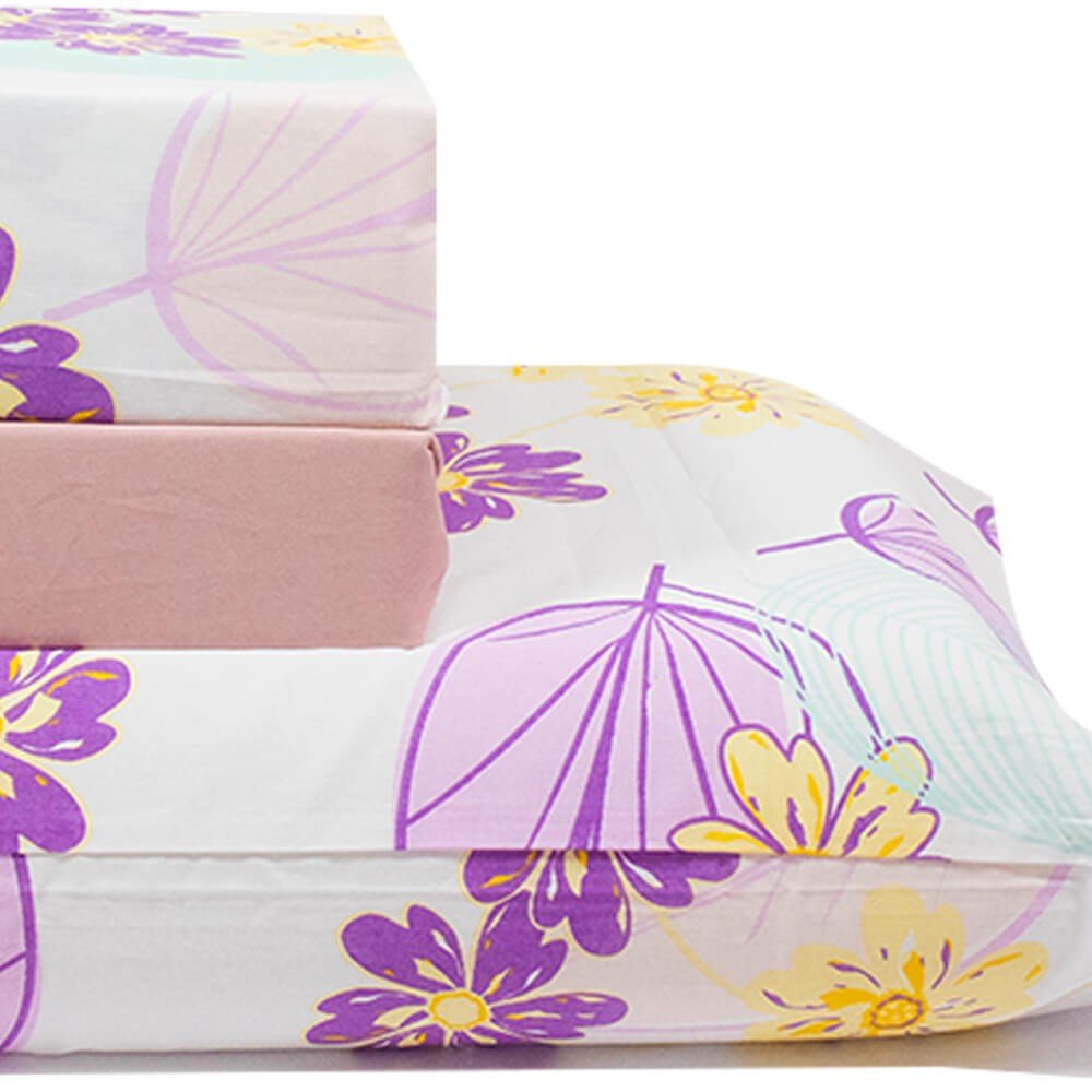jogo de cama flores branco 3