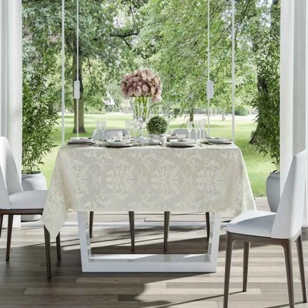 toalha de mesa quadrada karsten blanche bege