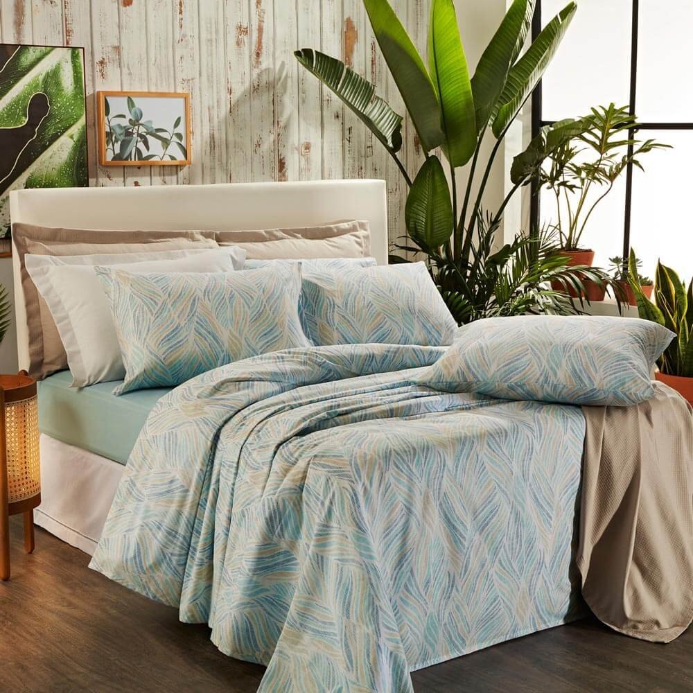 jogo de cama prata shell