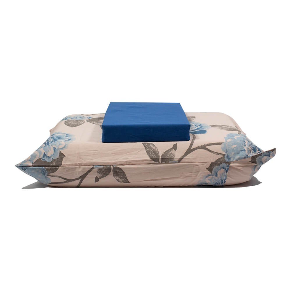 jogo de cama flores e galhos azul marinho 1