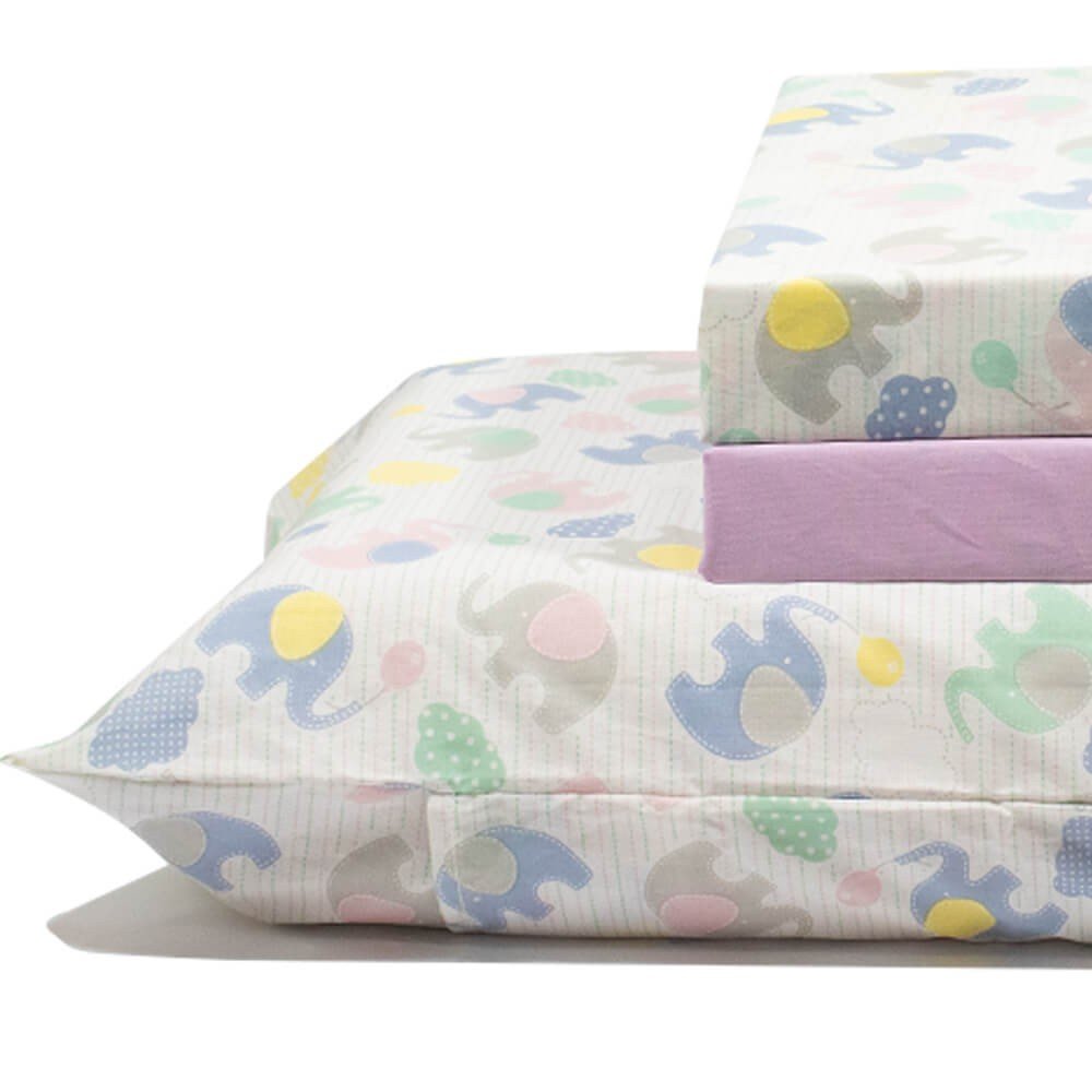jogo de cama elefante roxo 2
