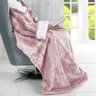 cobertor sherpa com mangas blush