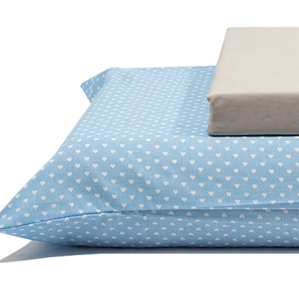 jogo de cama coracao lencol cinza 3