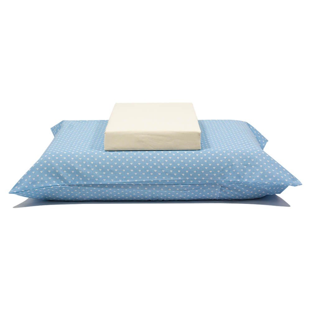 jogo de cama coracao lencol creme 1