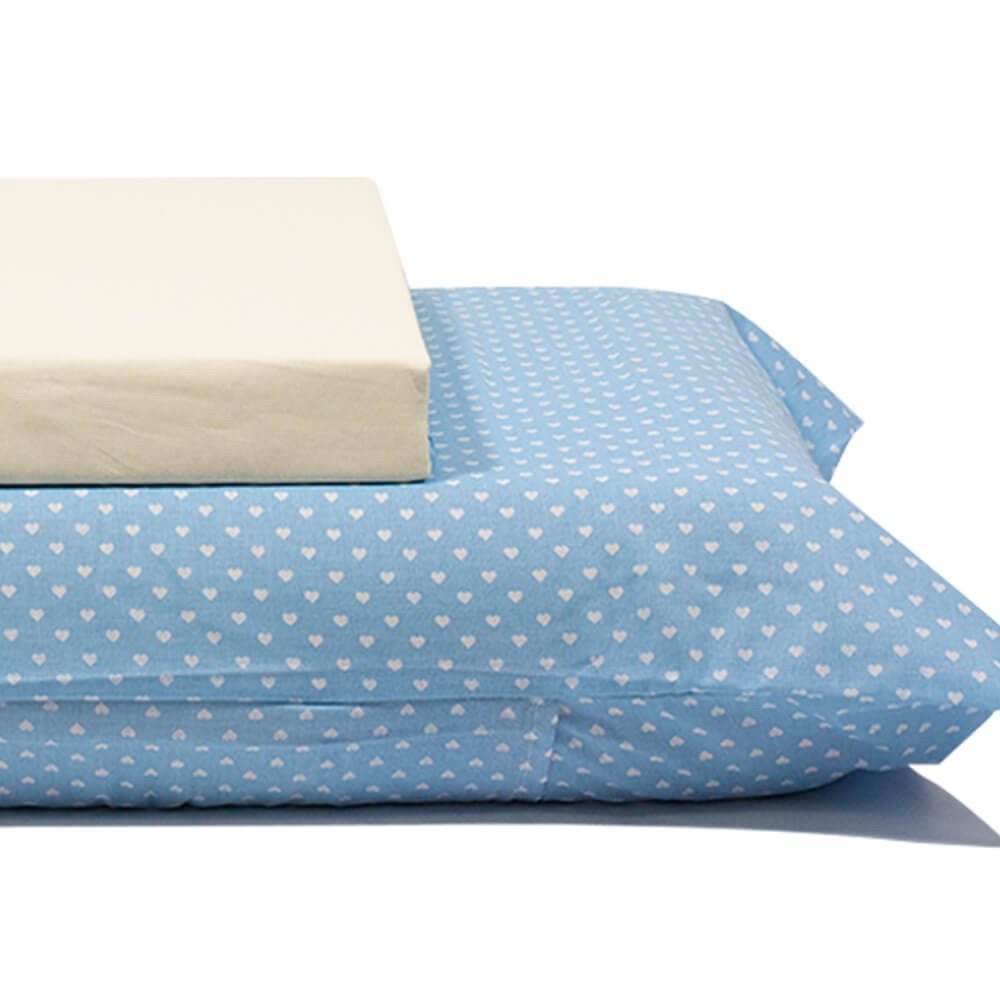 jogo de cama coracao lencol creme 2
