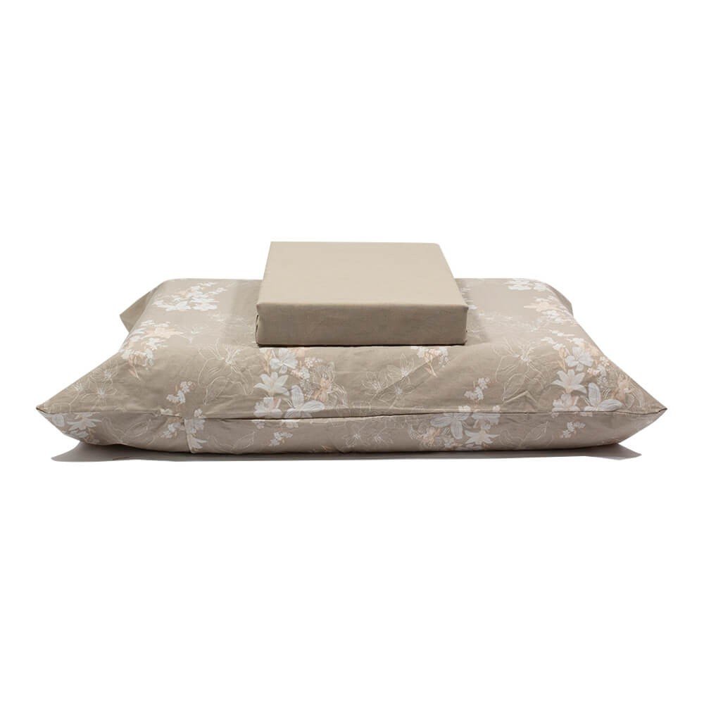 jogo de cama plantas bege 1
