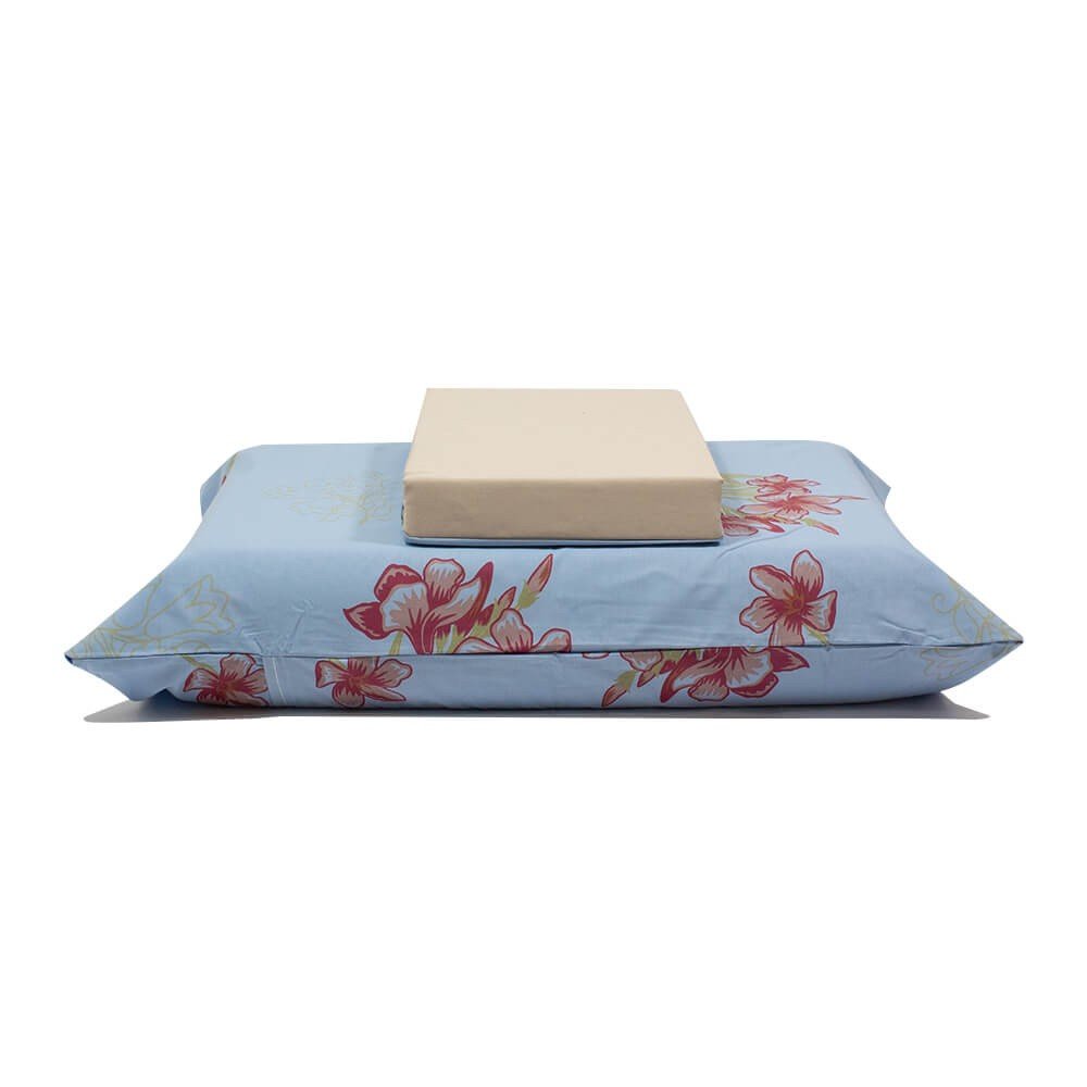 jogo de cama flores cinza bege 1