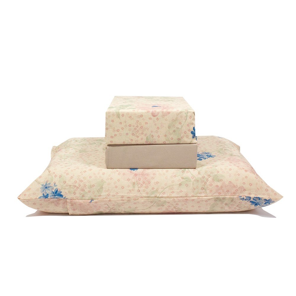 jogo de cama flores bege lencol marrom 1