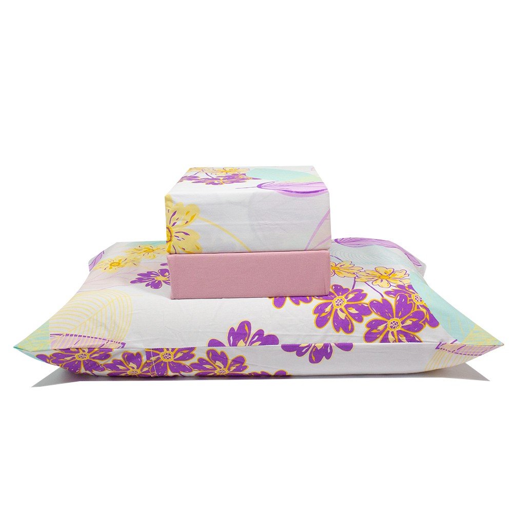 jogo de cama flores e folhas branco lencol rosa 1