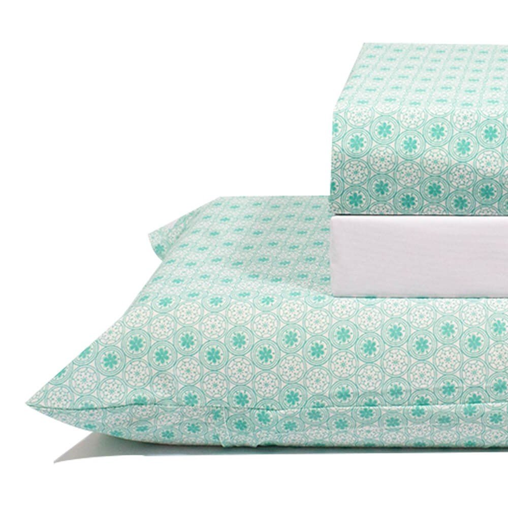 jogo de cama aqua lencol branco 2