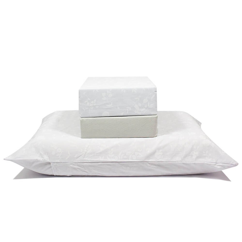 jogo de cama branco com lencol cinza 1