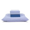 jogo de cama listrado azul lencol azul