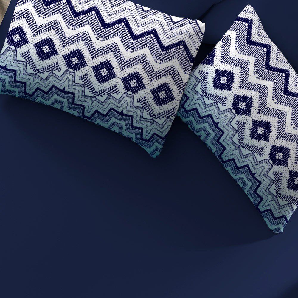 jogo de cama tricot marinho zoom