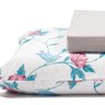 jogo de cama flores e passaro prata 3