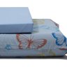 jogo de cama borboleta azul lencol azul 3