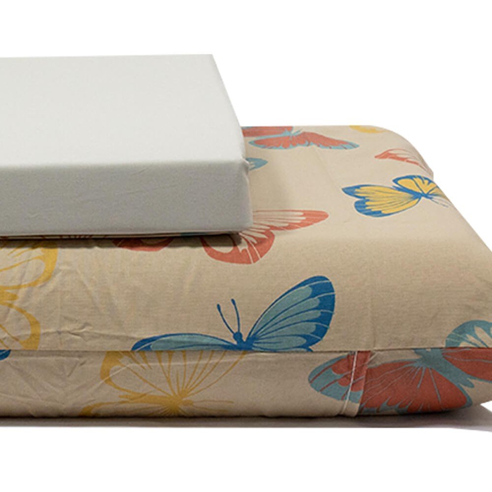 jogo de cama borboleta prata 2
