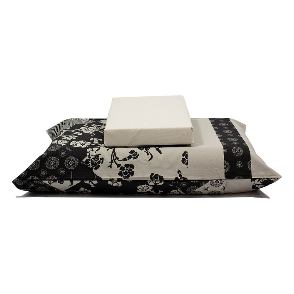 jogo de cama mandalas e flores cinza claro 1