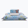 jogo de cama borboletas azul lencol branco 1