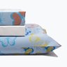 jogo de cama borboletas azul lencol branco 2