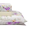 jogo de cama flores branco com lencol bege 2