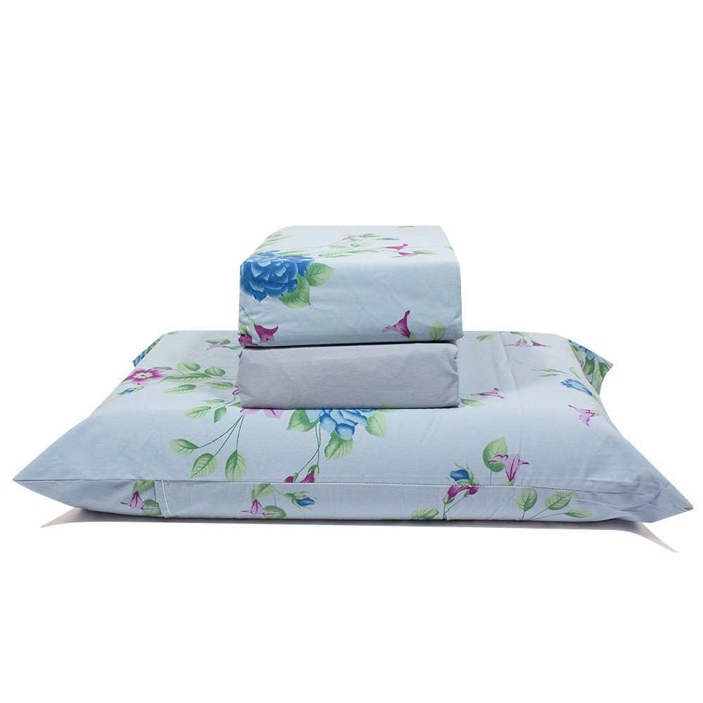 jogo de cama plantas roxo lencol roxo 1