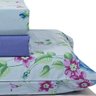 jogo de cama plantas azul lencol azul marinho 3