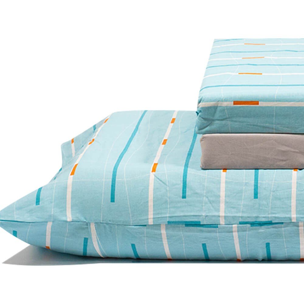jogo de cama linhas cinza 2
