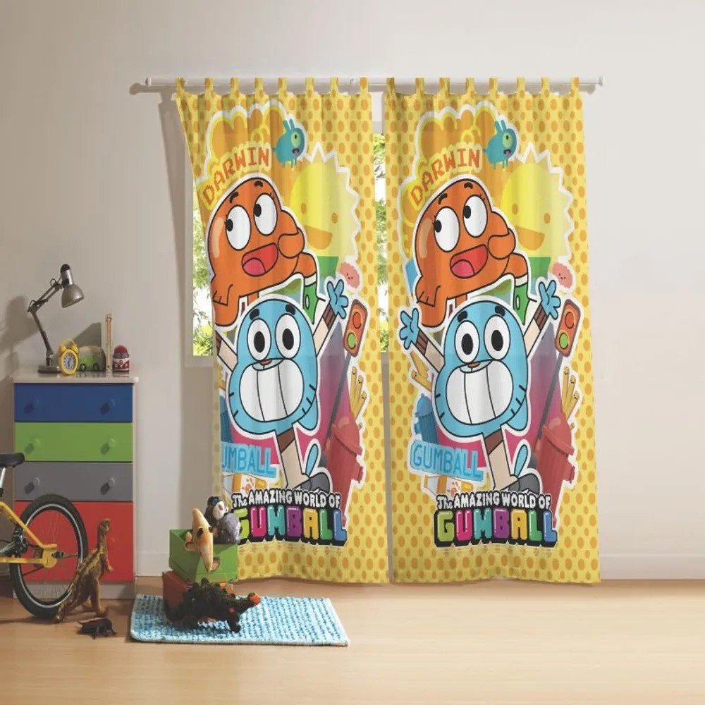 cortina com alca infantil gumball