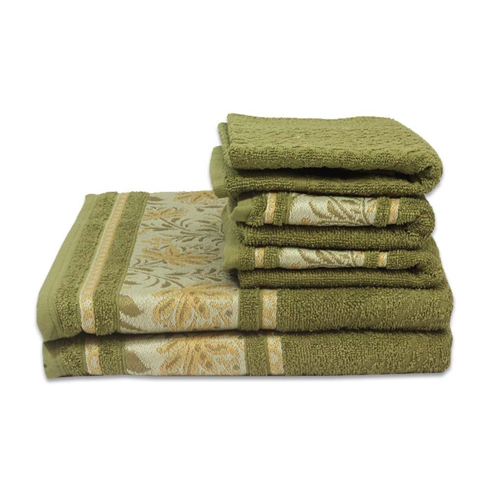 jogo de toalhas 5 pecas jacquard nature cidreira