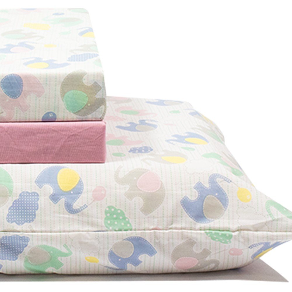 jogo de cama elefante rosa 3