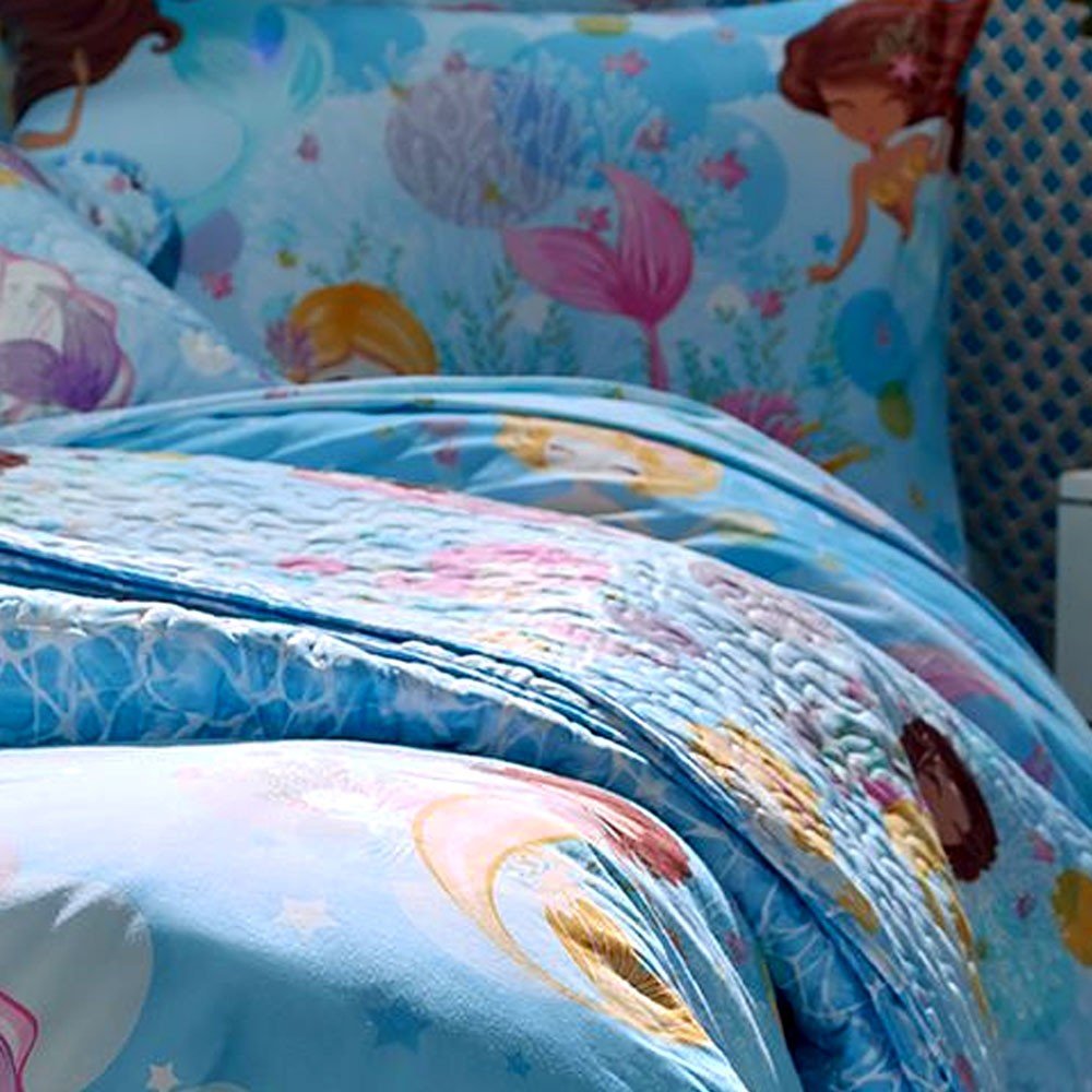 jogo de cama sereia zoom