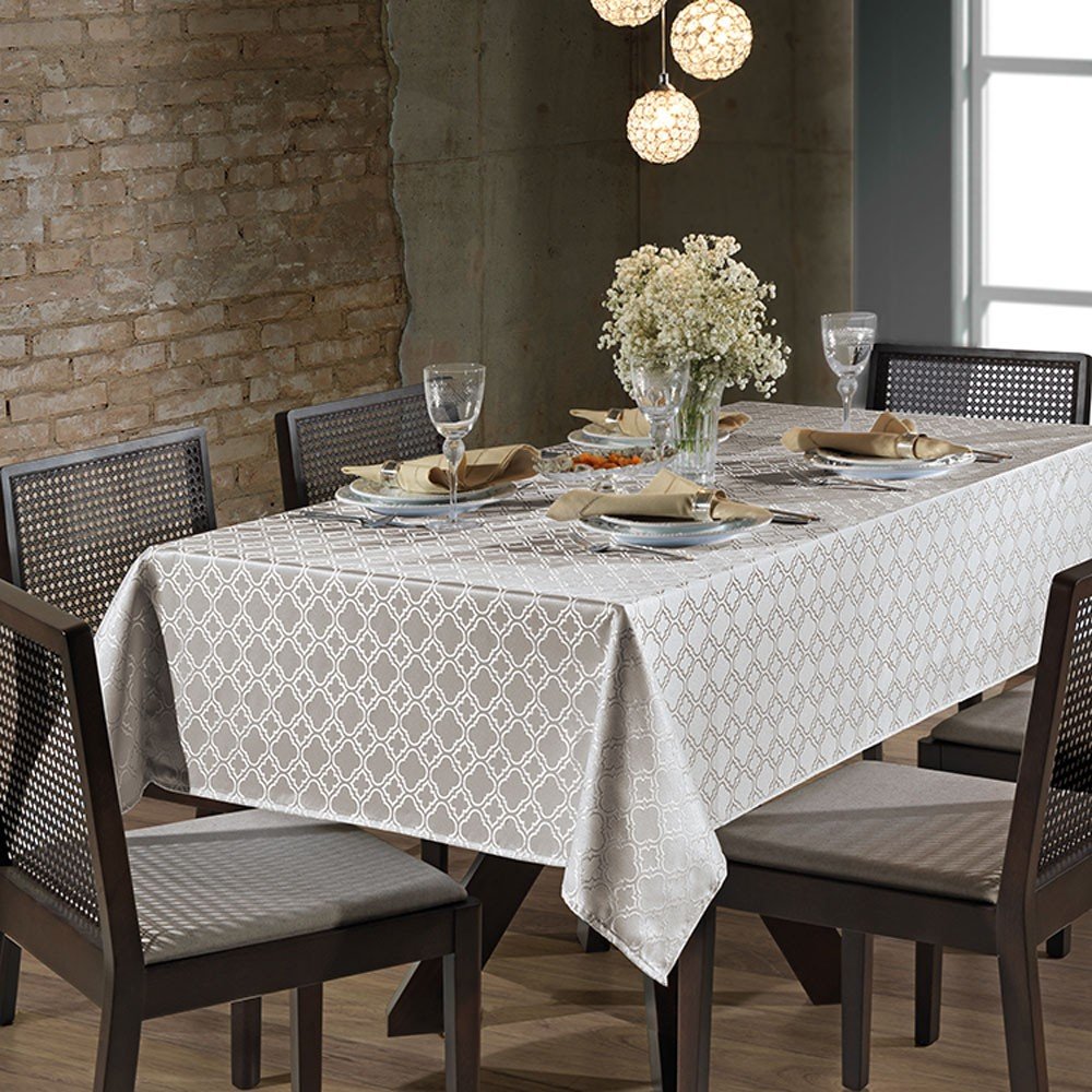toalha de mesa tj 4667 prata