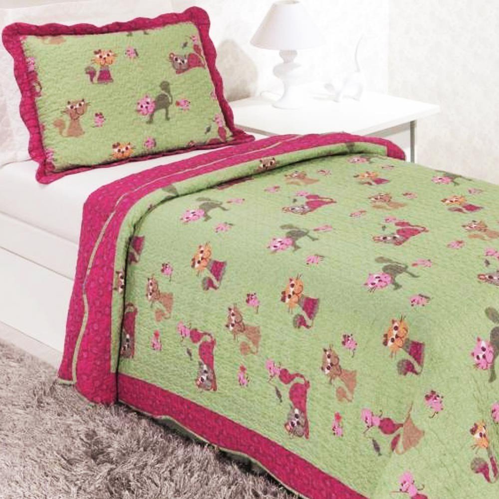 colcha solteiro primeira decore lola