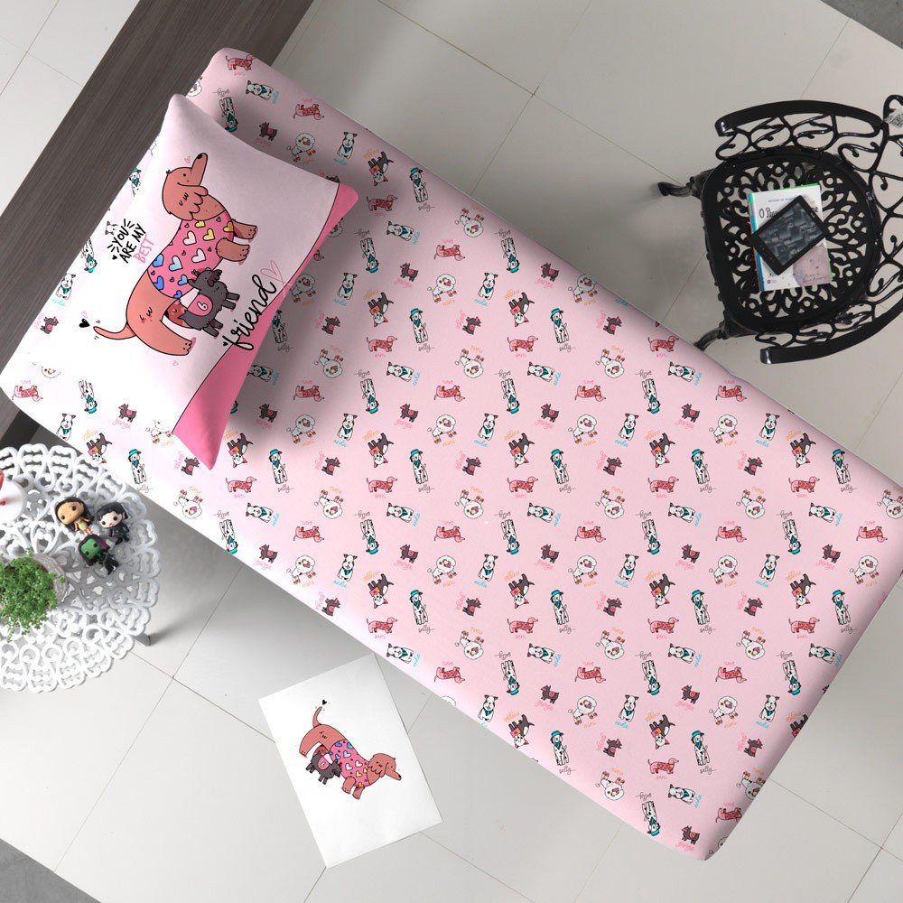 jogo de cama solteiro friends