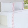 jogo de cama microfibra benecasa branco com rosa