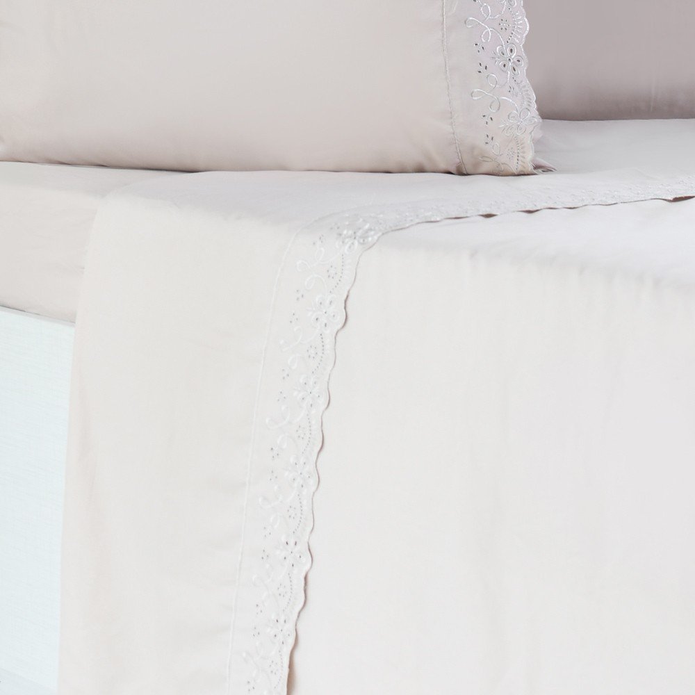 jogo de cama microfibra benecasa cream2