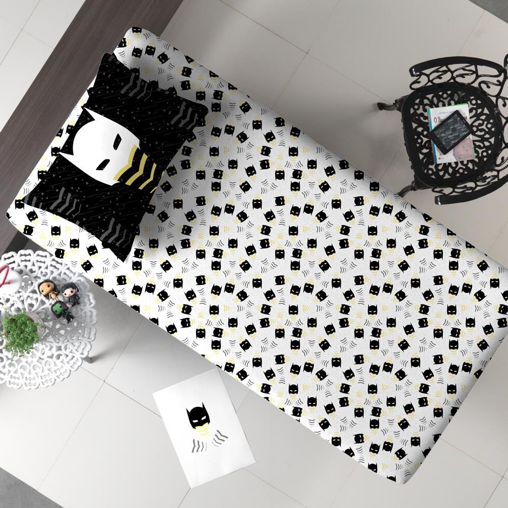 jogo de cama solteiro mascaras