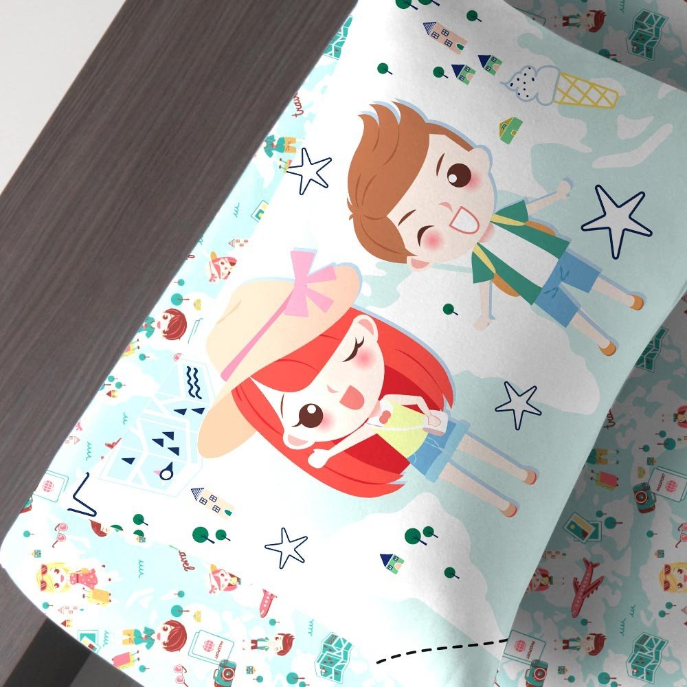 jogo de cama solteiro travel zoom