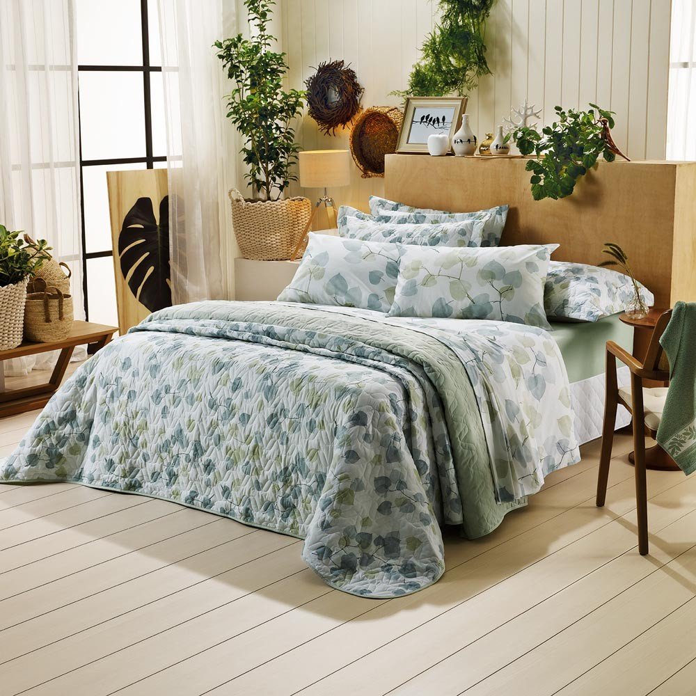 jogo de cama prata foret
