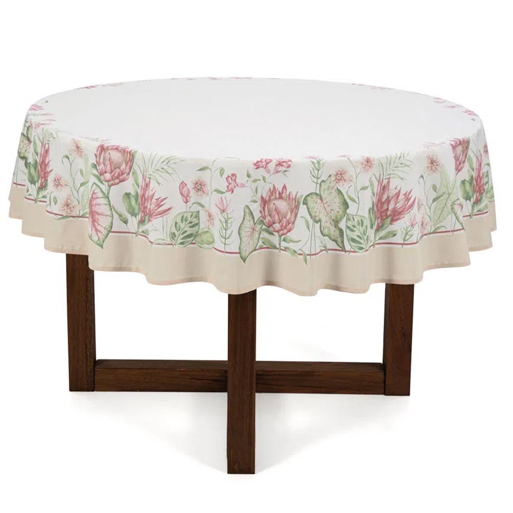 toalha de mesa protea redonda