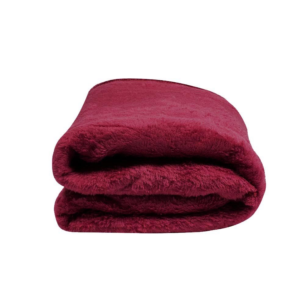 manta plush vinho