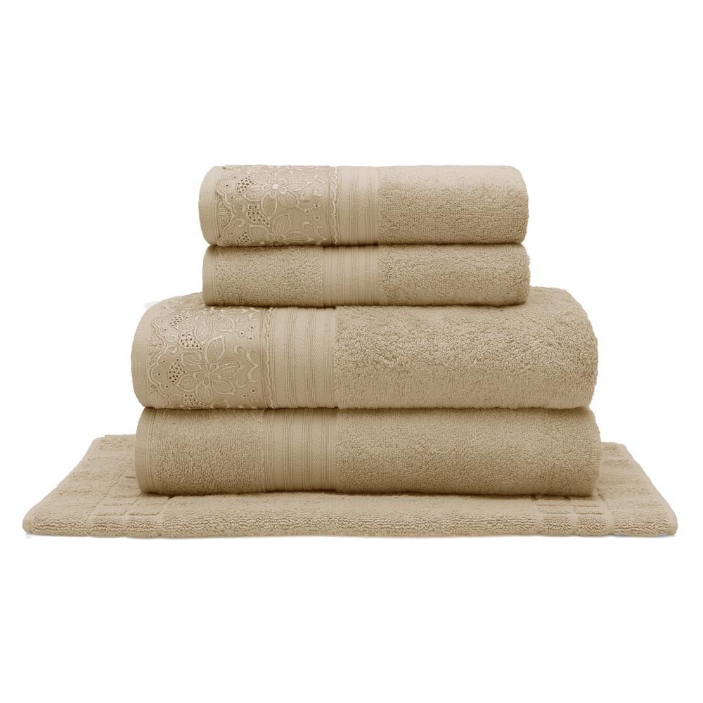 toalha sahar bege 5pcs