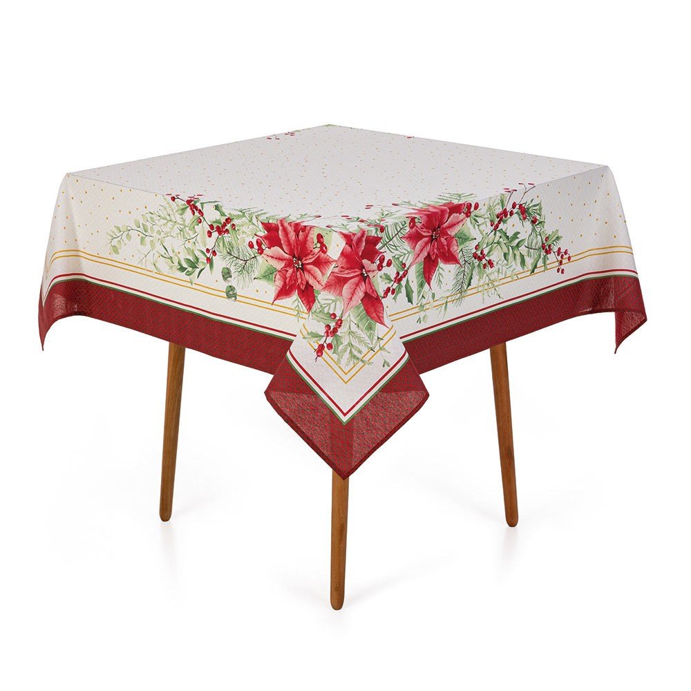 mesa natal flores de natal quadrada
