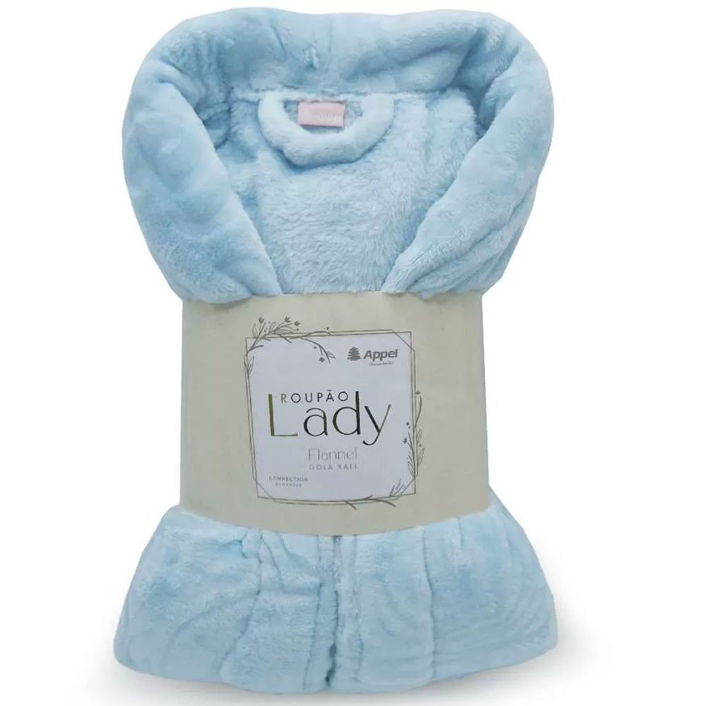 roupao lady azul plumas