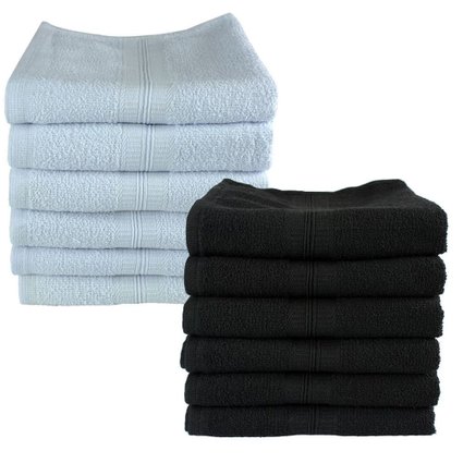 toalha profiss branco preto