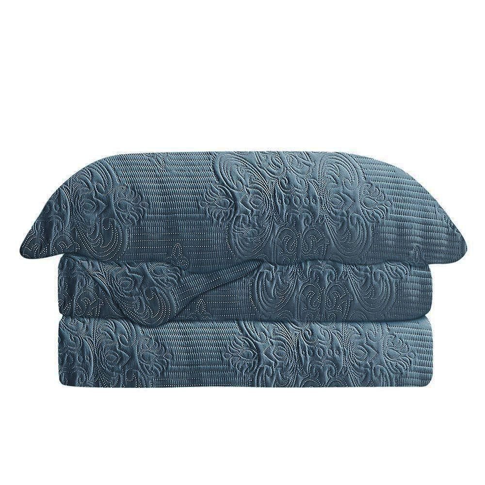 colcha damask azul