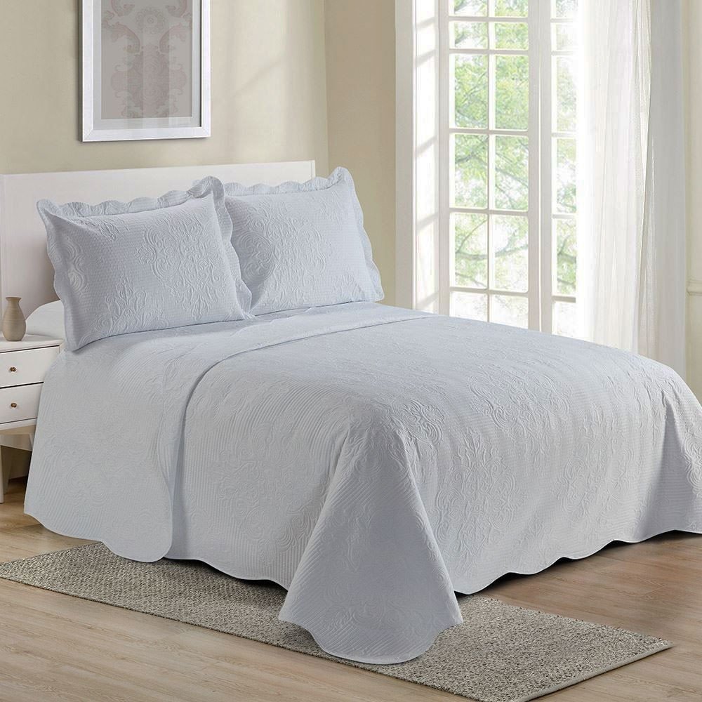 colcha damask branco